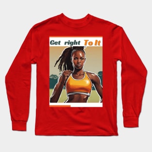 sportif african women Long Sleeve T-Shirt